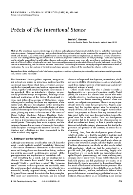 Dennett - Précis of the Intentional Stance.pdf